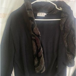 Black jacket with fur